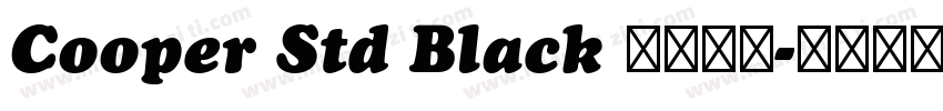 Cooper Std Black 字体下载字体转换